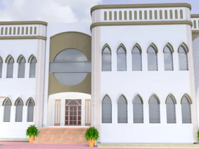 Neoclassical Government Building 3D Model  Project A114 3D model