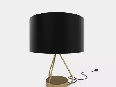 Classic brass table lamp 3D model