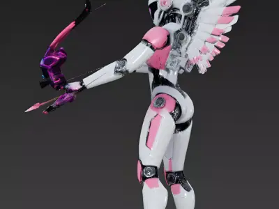 Cyber-Cupid - Valkyrie Android 3D Model Low-poly 3D model