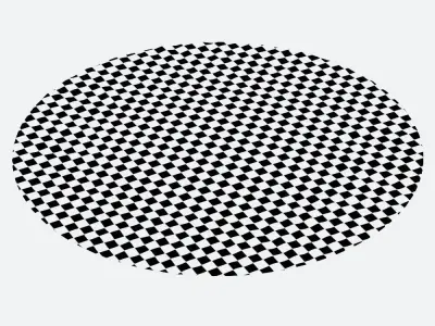 Round children rug  3D model