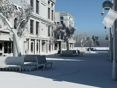 Shopping Center 3D Model 3D model