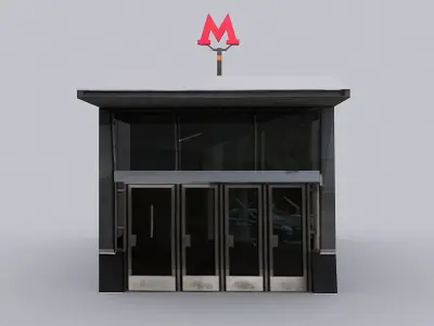 Subway entrance Low-poly 3D model get