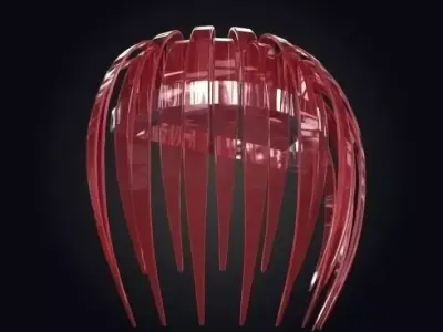 Abstract Red Lamp 3D model