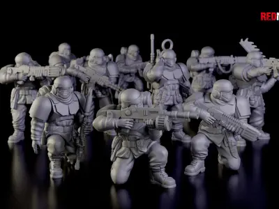 Alpha troops  - Squad of the Imperial Force 3D print model