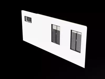 Architecture Wall Low-poly 3D model
