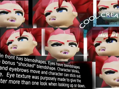 COOL-CREATIONS - CHARACTER 1 Low-poly 3D model