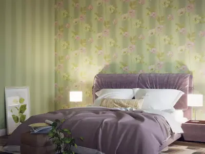 Embossed Floral Wallpaper Texture