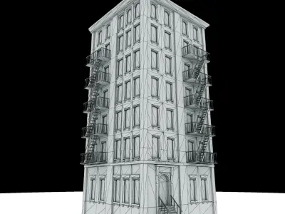 Nyc Building 09 type2 Low-poly 3D model