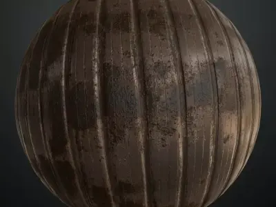 Rusted Metal Corrugated PBR Seamless Texture