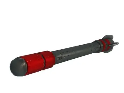 Missile 2 sci-fi low poly Low-poly 3D model