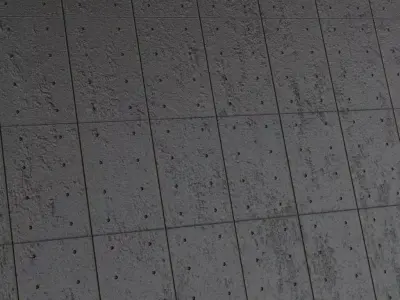 Black Rubber Anti-Slip Tactile Paving PBR Seamless Texture