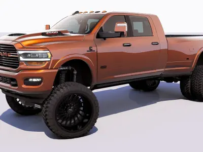 RAM 3500 Longhorn Mega Cab Dually 2024 Refresh 3D model