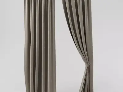 Drape with a curtain 3D model