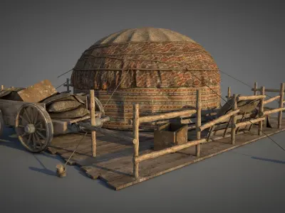 Traditional Turkish Tent 3D model