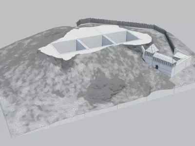 Trosky Castle Terrain Base Layer A 1 to 400 Scale 3D print model