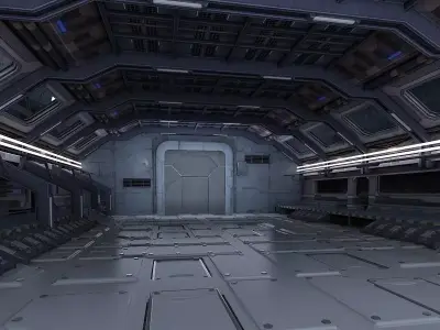 space stations passages sci fi scenarios labs spaceship 3D model