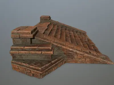 stair brick chimney Low-poly 3D model purchase