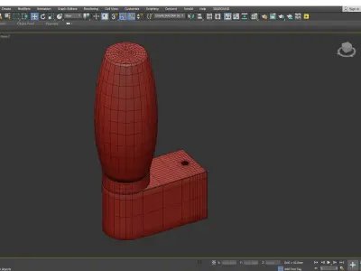 Aqua bastone Arte Lamp Low-poly 3D model