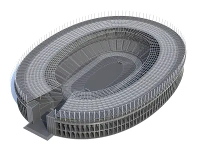 EURO 2024 STADIUM PACK 10 Stadiums Low-poly 3D model