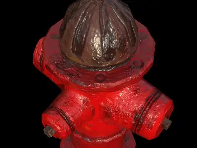 Fire Hydrant - PBR - Textured Low-poly 3D model