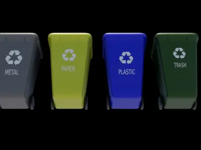 Garbage 3D models Low-poly 3D model