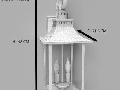 wall light 3D model 7