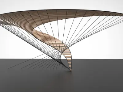Twisting Shade Pavilion 3D model
