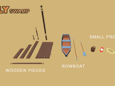 POLY Swamp Low-poly 3D model