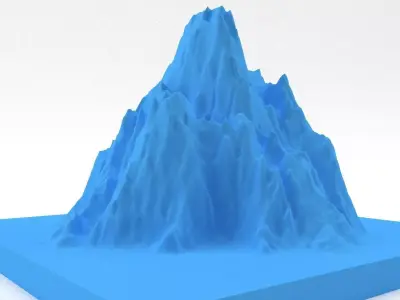 Mountain 3D print model