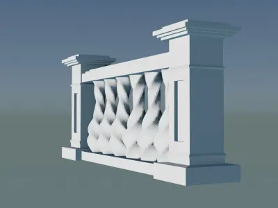 3D Concrete Balustrade 3D print model shop