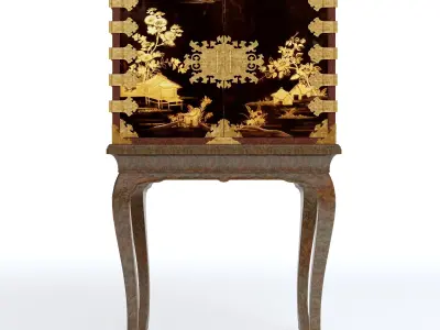 Ornate Japanese Cabinet 3D model