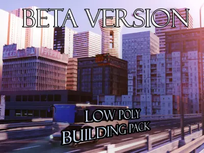 City Buildings 14 Pack - WIP BETA Low-poly 3D model