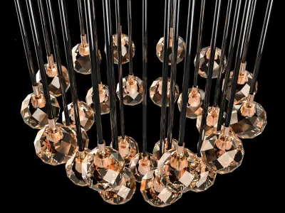 ROUND CLUSTER CHANDELIER 3D model