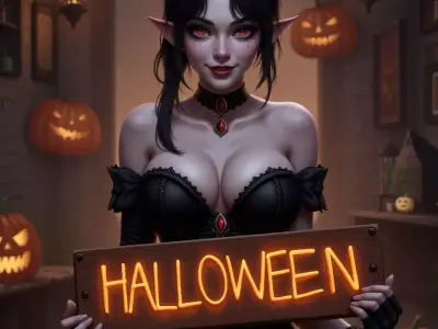 Devil Girl Halloween Lithophane 3D print model