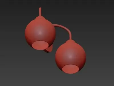 Carisa Collection 2 Light Vintage Gold Bath Light 3D model