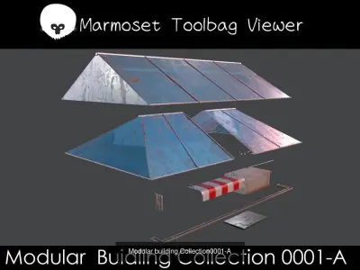 Modular building 0001 ALL 3D Model Pack