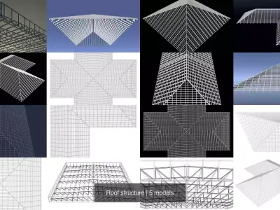 Roof structure 3D Model Pack