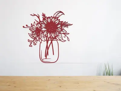 SUNFLOWER WALL FRAME  3D print model