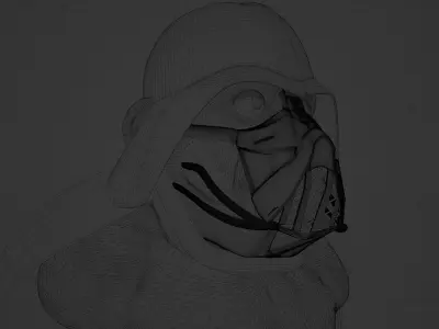 Darth Vader Ape  Bust 3D model