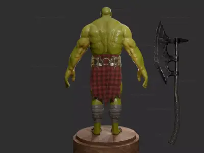 orc creature Low-poly 3D model