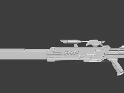 SCI FI SHOTGUN Low-poly 3D model