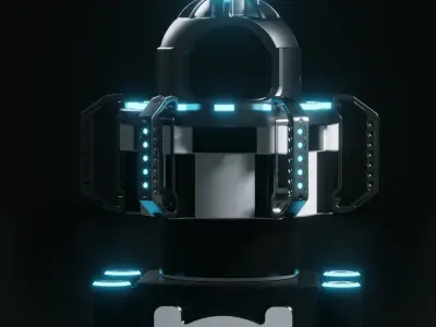 Sci-fi- Animated Medikit 3D model