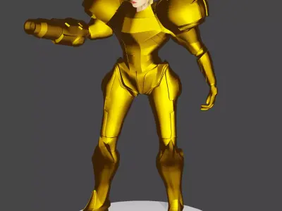 Female Intergalactic bounty hunter 3D print model