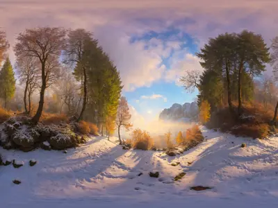 HDRI Next Level Forest Vol 2 Low-poly 3D model