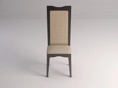 CHAIR---Long back and base leather 3D model