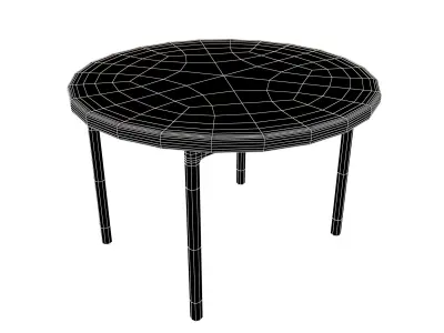 Round Table V1 002 Low-poly 3D model