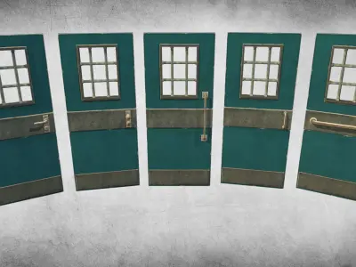 Door Collection Vol 7 Low-poly 3D model