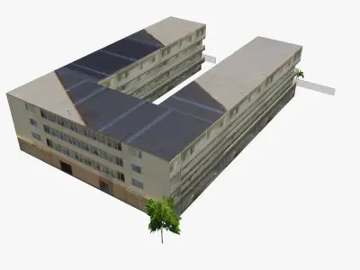 King Tide Beachfront Apartments Low-poly 3D model