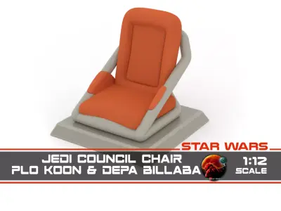 Jedi Council Room Chair Plo 1-12 Scale Blackseries 3D print model
