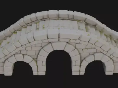 Stone Bridge 3D Model 3D model